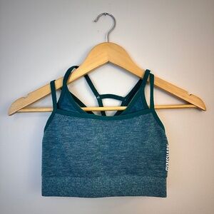 Gymshark Adapt Marl Sports Bra Size Small - Emerald Green